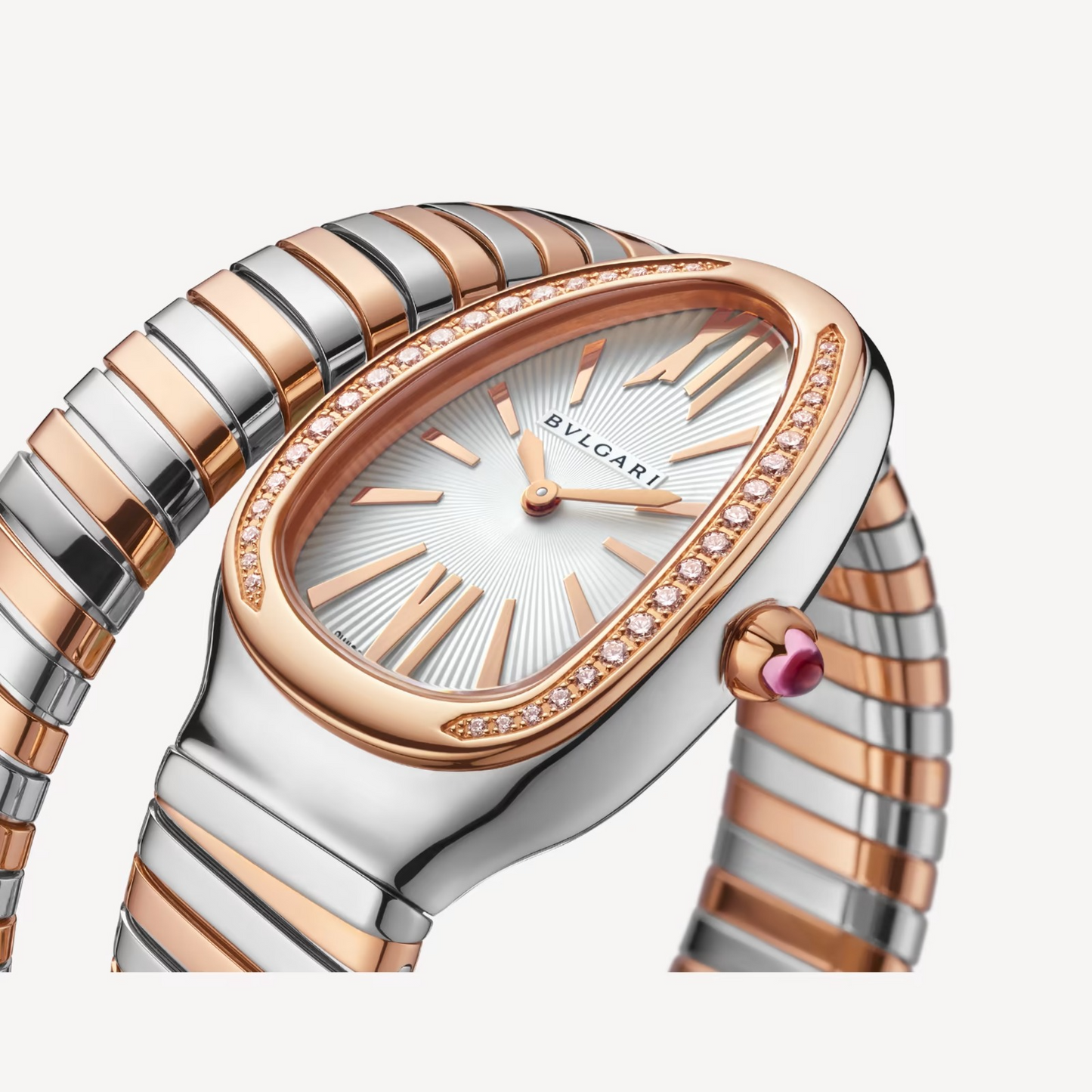 Bvlgari Serpenti Tubogas Watch Dual tone White Dial