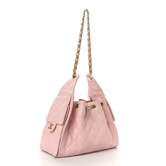 Caviar Quilted Small Chanel 25 Handbag Light Pink