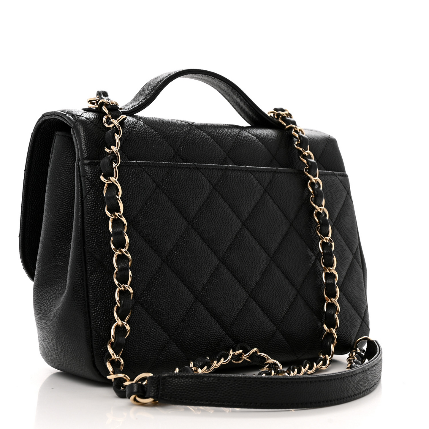Caviar Quilted Medium Business Affinity Flap Black