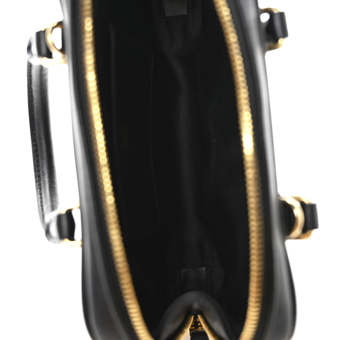 Calfskin Mini Arcadie Top Handle Bag Black