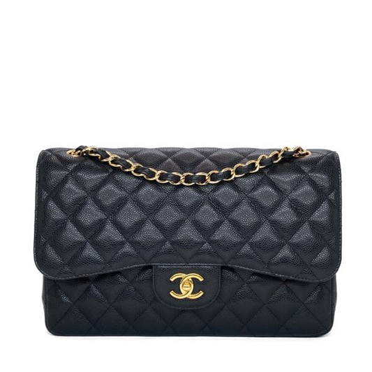 Chanel Timeless Classics Matelasse Chainclutch Black Caviar Leather