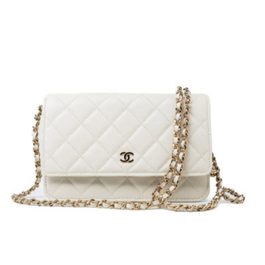 Chanel Trendy CC Flap Shoulder Bag in Large Quilted Grey Lambskin with Champagne Gold Hardware