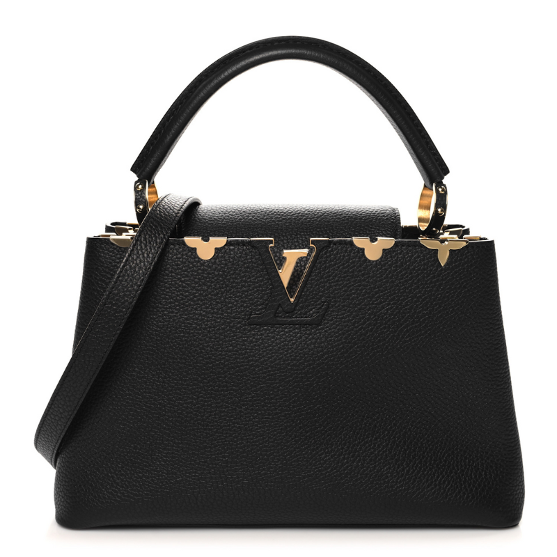 Taurillon Embellished Flower Crown Capucines PM Black