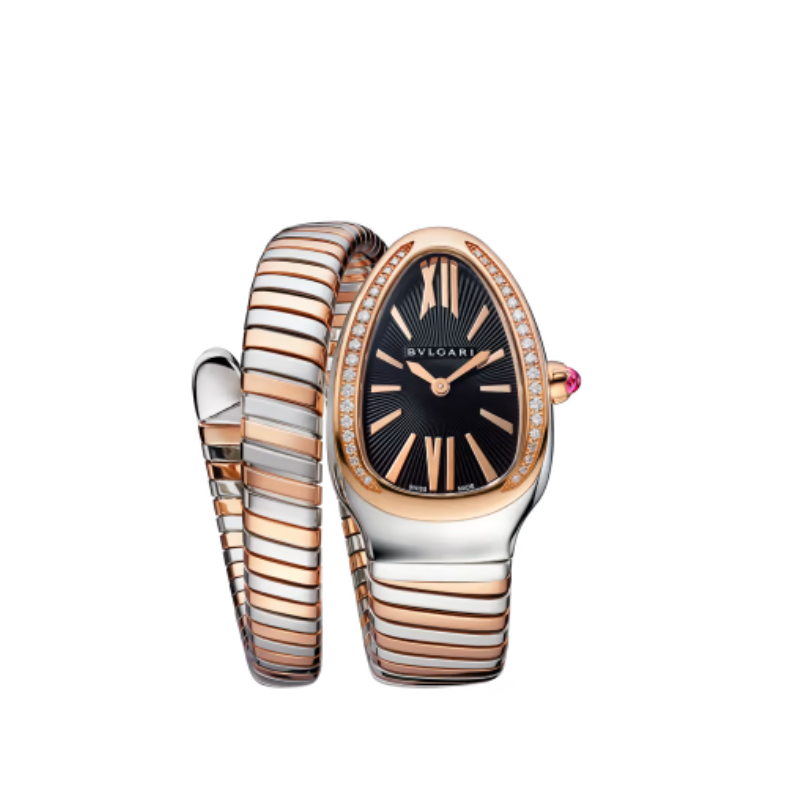 Bvlgari Serpenti Tubogas Watch Dual tone Black Dial