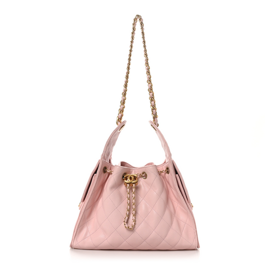 Caviar Quilted Small Chanel 25 Handbag Light Pink