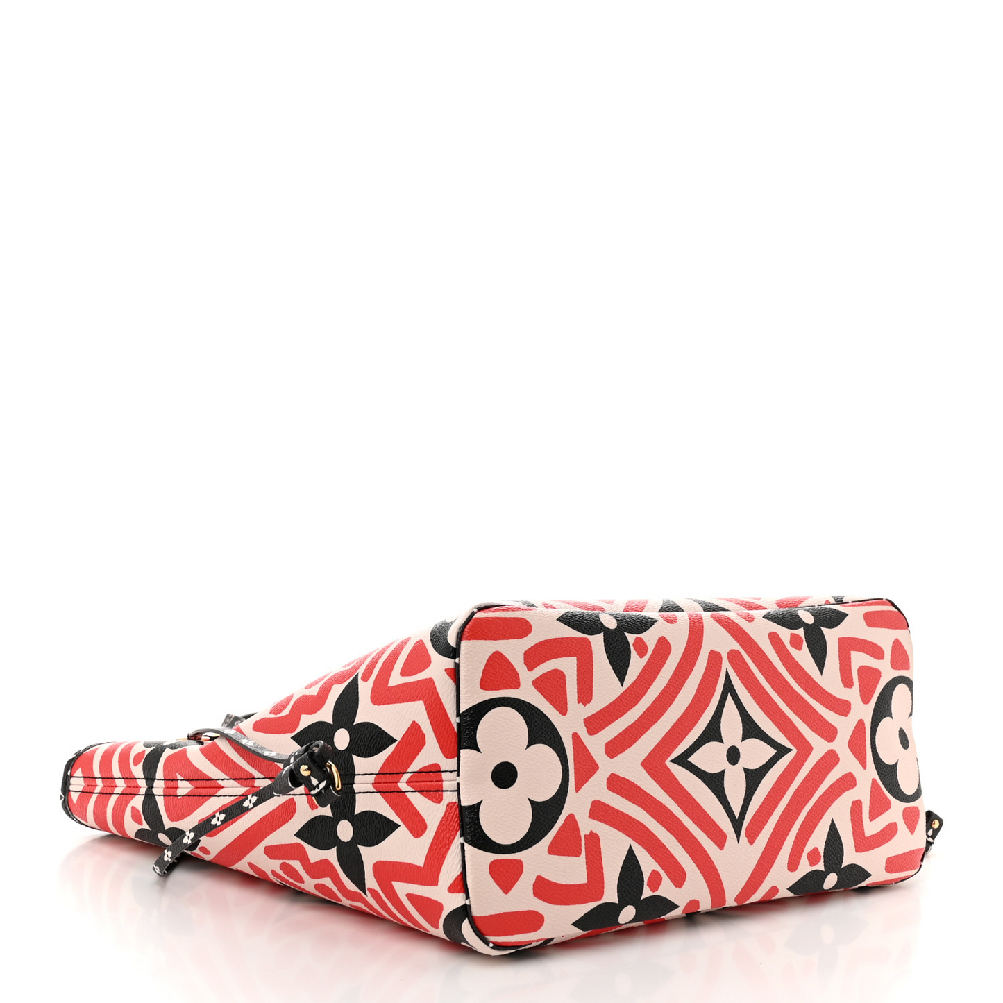 Monogram Giant Crafty Neverfull MM Creme Rouge Black