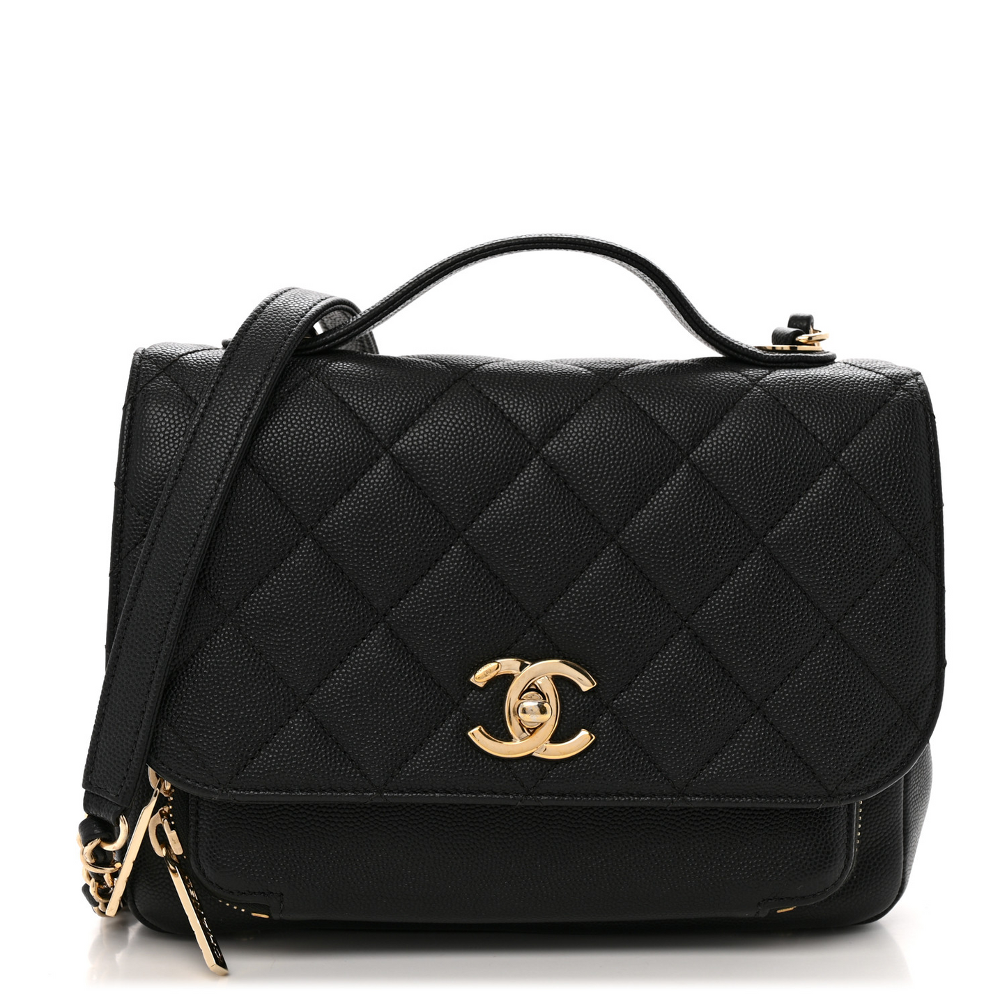 Caviar Quilted Medium Business Affinity Flap Black