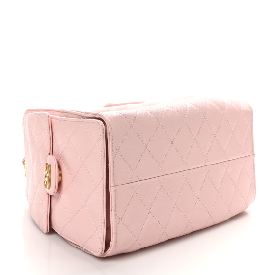 Caviar Quilted Small Chanel 25 Handbag Light Pink